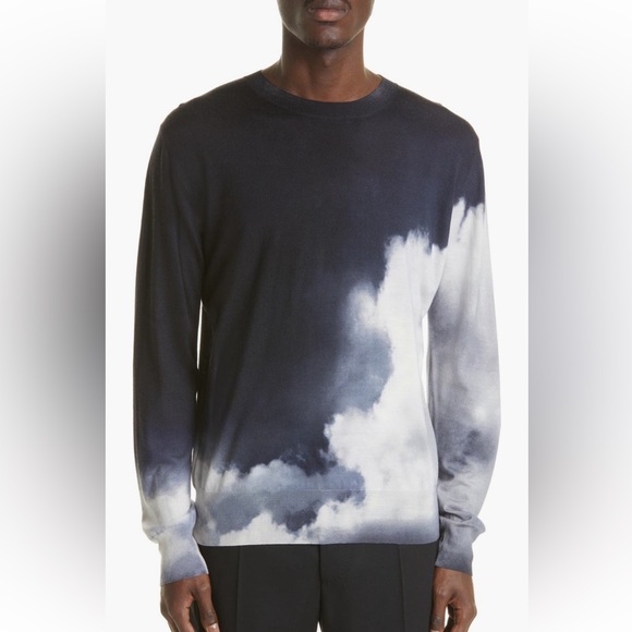 Alexander McQueen Storm Print Wool and Silk Sweater, size S - Picture 2 of 12
